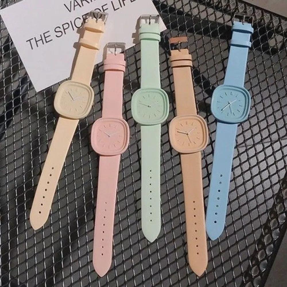 Analog wristwatch, pastel women s watch, student academy wristwatch, fashion watch beige