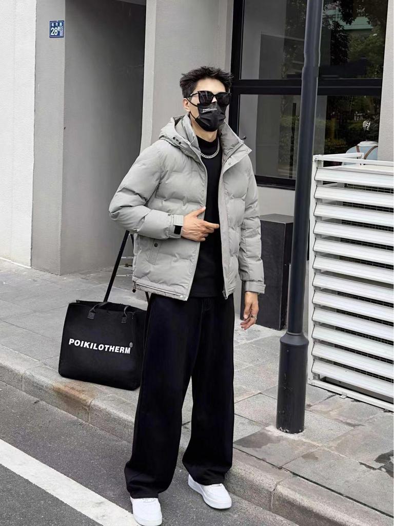 Men's 2024 Winter Hooded Down Jacket - Trendy, Thick, High-Quality, Cold-Protection, Warm Duck Down Coat