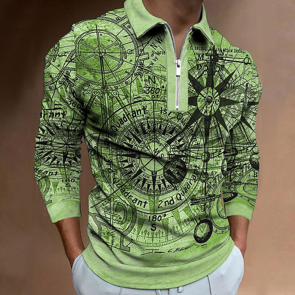 

Мужская рубашка ПОЛО с длинным рукавом, осенне-зимняя новинка, мужская рубашка ПОЛО с лацканами и цифровой печатью, мужская повседневная спортивная рубашка для улицы 6XL