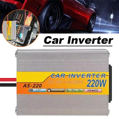 220W Power Inverter Car Mounted Solar Inverter USB AC DC USB Conversion Battery Voltage Clip 12 Y4V1