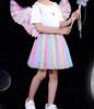 Glowing Elf Fairy Wand with Angel Feather Rainbow Wings - Little Girl's Birthday Gift & Stage Prop