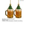 Christmas Drink Cup Ornaments Acrylic Hanging Decor for Tree Car Mirror Festive Birthday Party