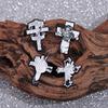 Spille Smaltate Croce di Gesù Personalizzate Corona di Spine Brooches Cristiani Distintivi da Giacca Gioielli Gotici Regalo per Amici