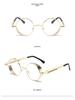 Versatile European-American Steampunk Metal Sunglasses with Spring Legs - Model 58028