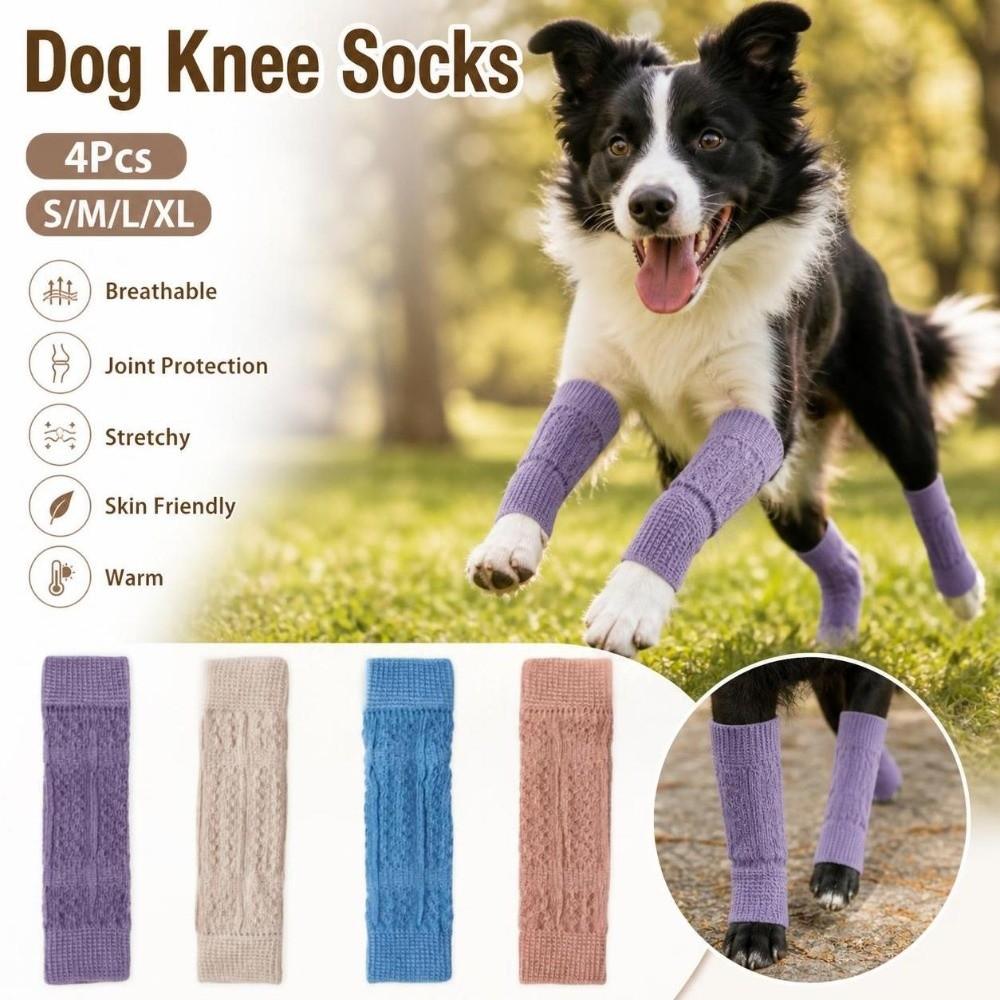 4Pcs Joint Protection Dog Elbow Cover Stretchy Pet Leg Warmer Comfortable Dog Knee Protector Sports