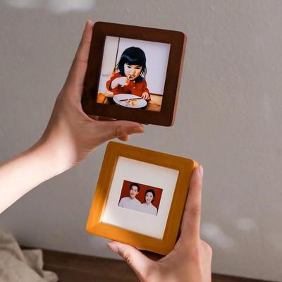 Mini Vintage Bilderrahmen Kreative Rahmen Fotos Holz Foto Kartenhalter Kinder Baby Bilderrahmen Heimdeko Porta Retrato
