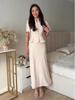 Women's 2026 Elegant Cardigan Short-Sleeve Top and Long Skirt Set