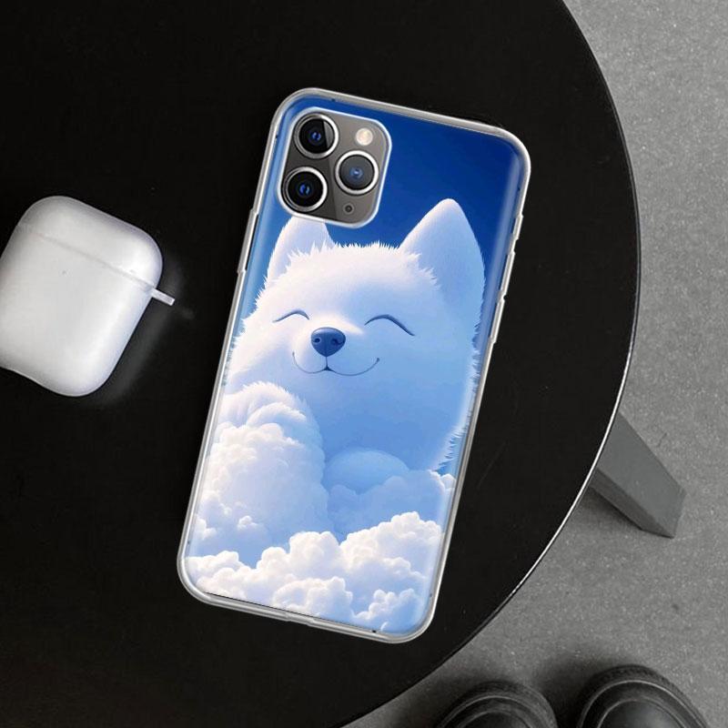 Sunny Clouds Teddy Bear Phone Case Cover for iPhone 11 12 13 Mini 14 15 Plus 16 Pro Max 17 Air 7 8 + SE Art Customized Fundas 11