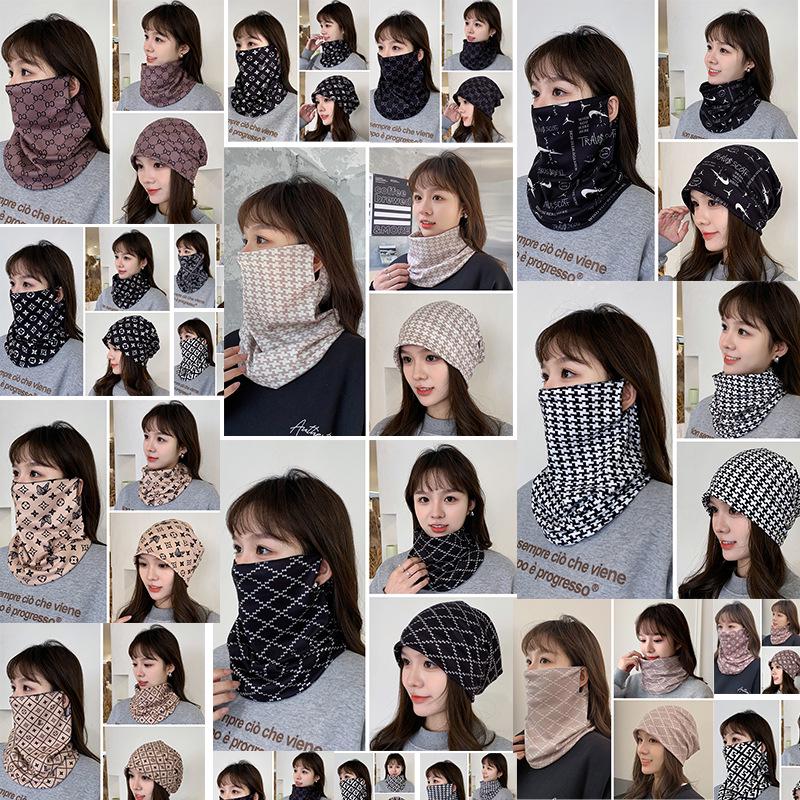 Women's Autumn & Winter Plush Face Mask Neck Protector: Windproof, Warm, and Versatile Scarf Set for Outdoor Cycling
