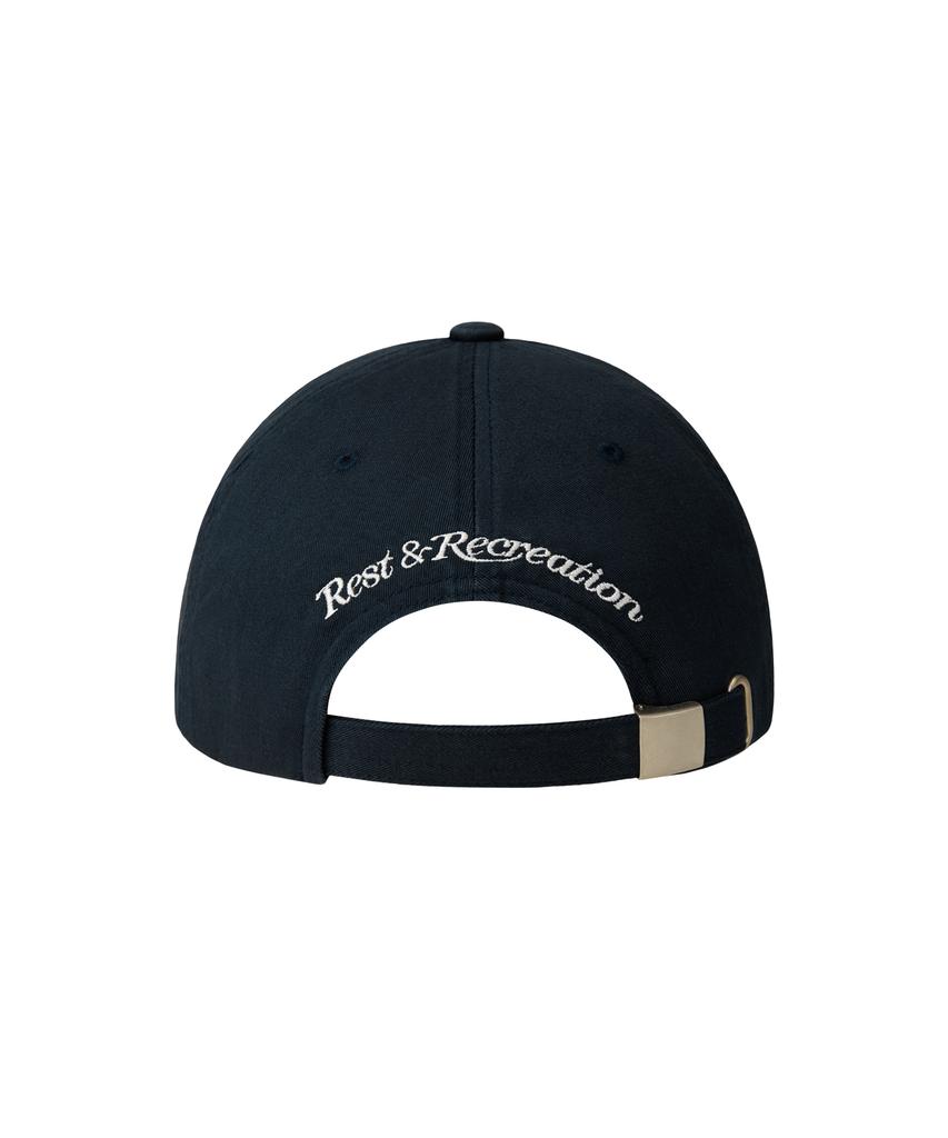 REST&RECREATION Raw-Edge Logo Cap - Navy