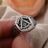 Original Design Freemason Logo Retro Thai Silver Unisex Rings Promotion Jewelry For Women Men Cheap Gifts