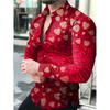 Trendy Striped Long-Sleeve Shirt, Slim Fit Casual Button-Up for Men