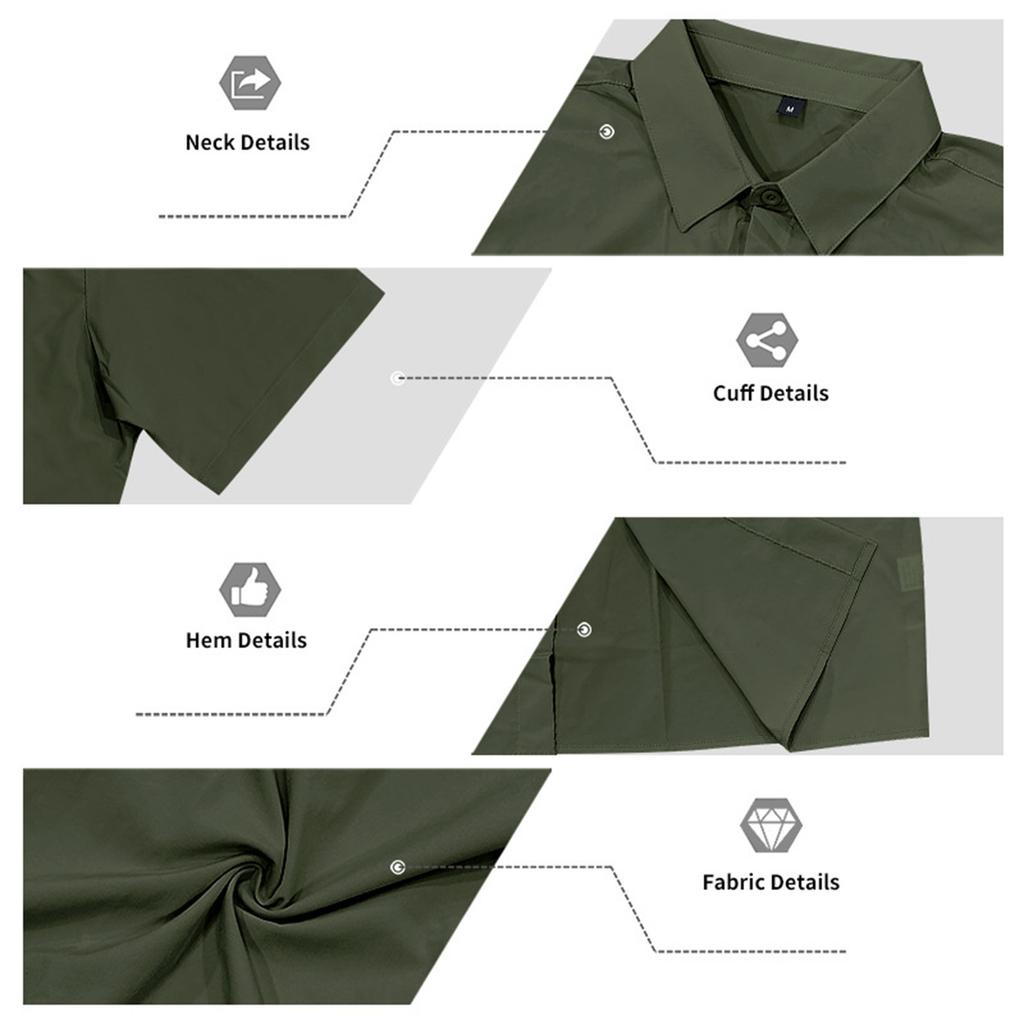 Men's Casual Pocket Collar Short-Sleeve Shirt
