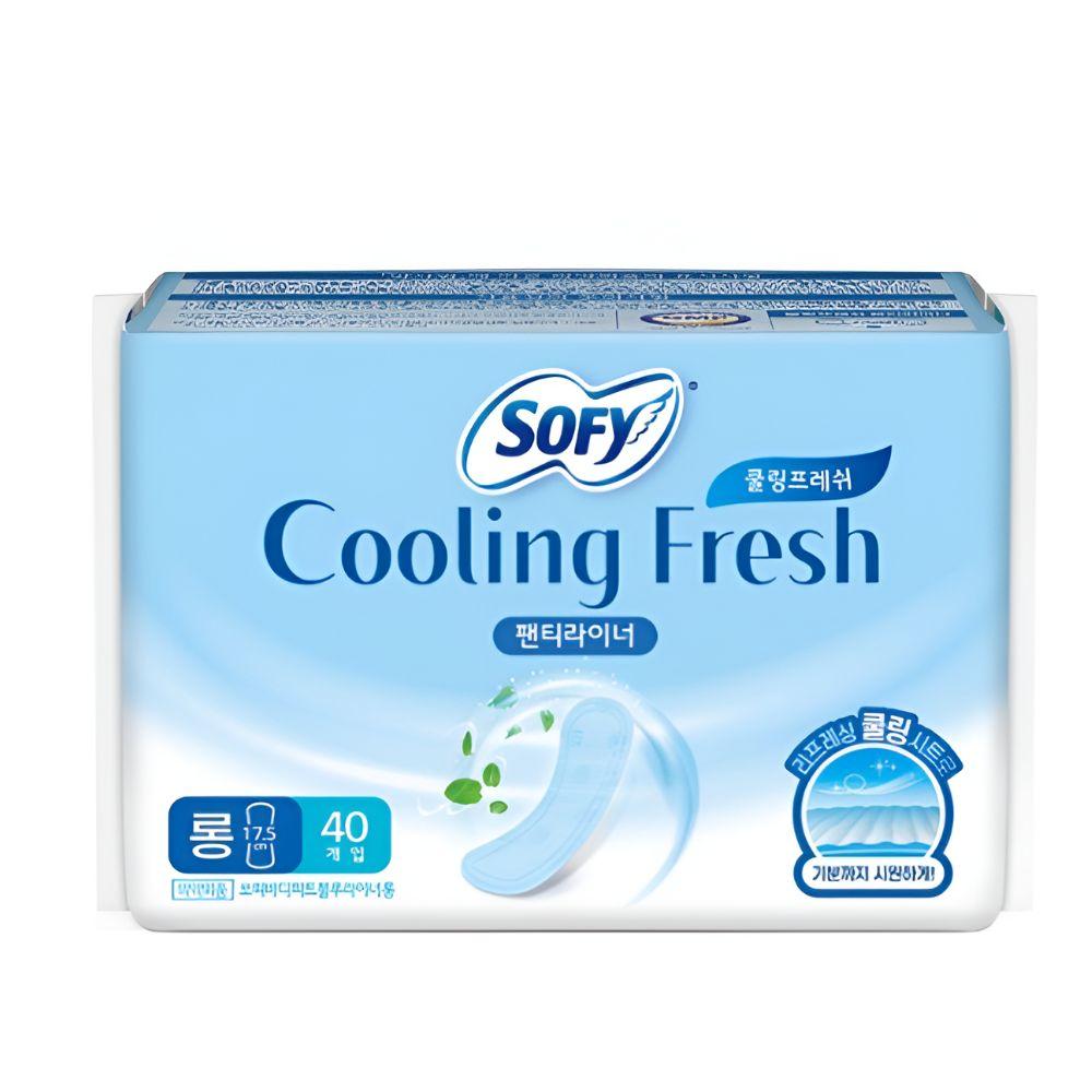 SOFY Cooling Fresh Panty Liner Long 40pcs Breathable Cooling Daily Feminine Care Liners