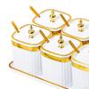 Divided Dried Fruit Plates Multifunctional with Lid and Spoon Snack Storage Holder for Office Living