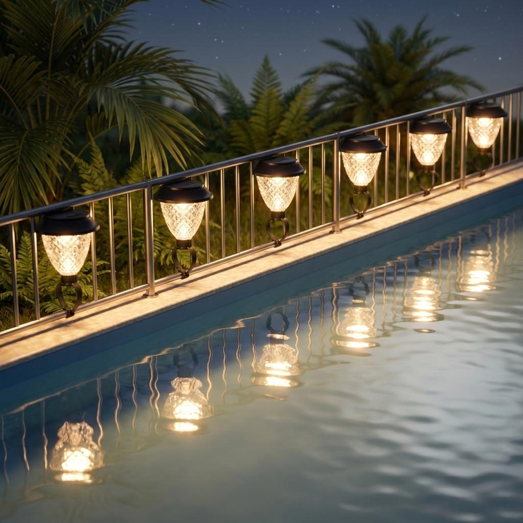 Solar-powered Courtyard Lights, Fence Lights, Cable Tie Lights, Decorative Lights For Balconies, Swimming Pools, Lawns, And Ambient Lighting.