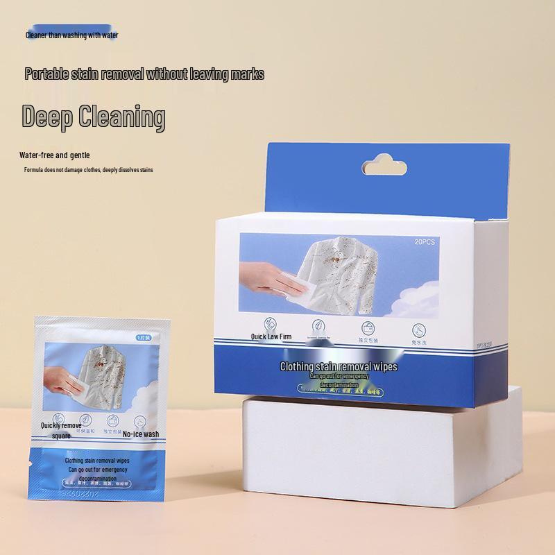 Portable Oil and Stain Remover No-Wash Disposable Cleaning Wipes