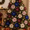 Sparkling Christmas Glitter Flower 24CM Sequins Flower  Wedding Decoration