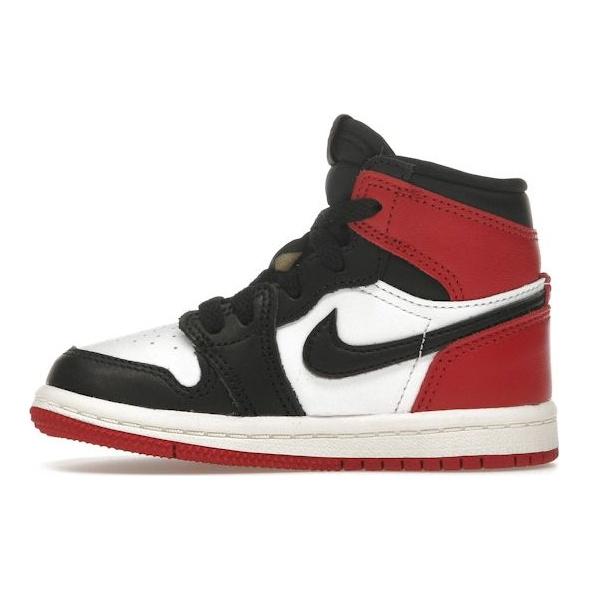 Air Jordan 1 Retro High OG TD Black Toe Reimagined Sneakers Dziecięce Czerwony Varsity-Red Biały FD1413-106