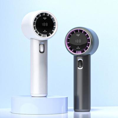 Handheld Turbo Fan Battery Operated High-Speed Mini Fan Digital Display Mini Personal Fan for Outdoor Travel Camping