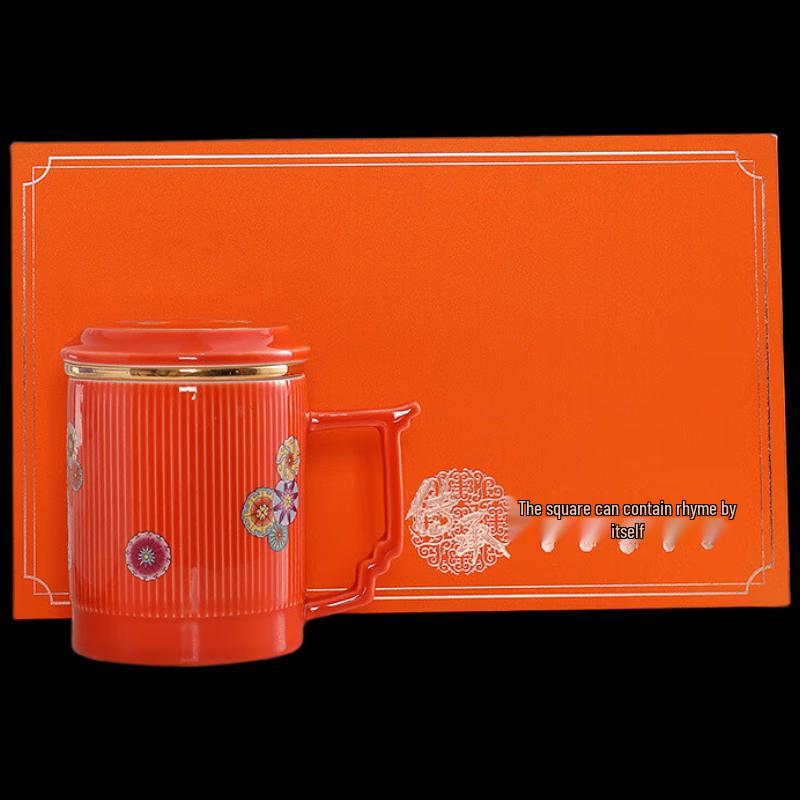 Ceramic Tea Mug with Infuser and Lid