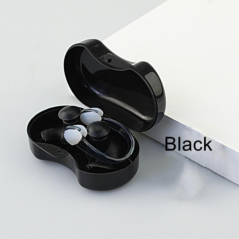 1×Swimming Silicone Earplugs Nose Clip Set Waterproof Spiral Earplugs Boxed Adult Beginners Swimming Equipment Silicone Earplugs чёрный