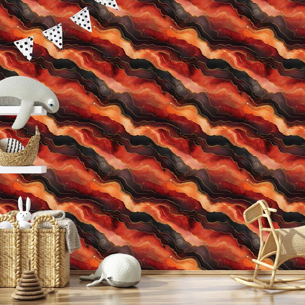 Ink red, burgundy and peach wallpaper 50x1000