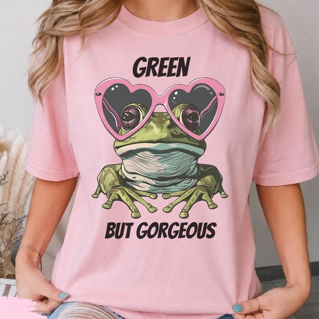 Funny Frog Comfort Colors Shirt, Green But Gorgeous T Shirt, Sarcastic Frog Tee, Frog Lover Gift