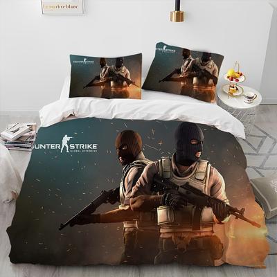 Cs GoGame GamerCounter Strike Comforter Bedding SetDuvet Cover Bed Set Quilt Cover PillowcaseKing Queen Size Bedding Set Kid