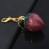 Fashion Strawberry Keychain Exquisite Red Crystal Strawberry Pendant Keyring For Backpack Elegant Charm Jewelry Gifts