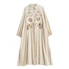 Plus Size Splicing Casual Simple Printed Sweetheart Long Sleeve Dresses