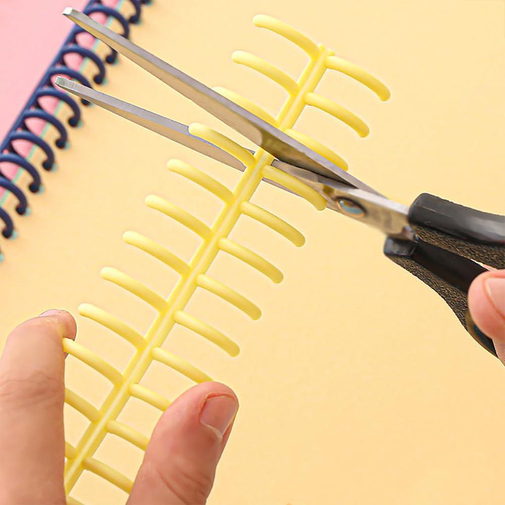 5/10Pcs Loose Leaf Binder Rings Binding Spines 30-Hole Plastic Comb Binding Spines for Teacher Student Business Notebook File