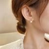 Water Drop Simple Pearl Earrings Versatile High-end Sense Niche Design Sense Light Luxury Temperament Stud Earrings