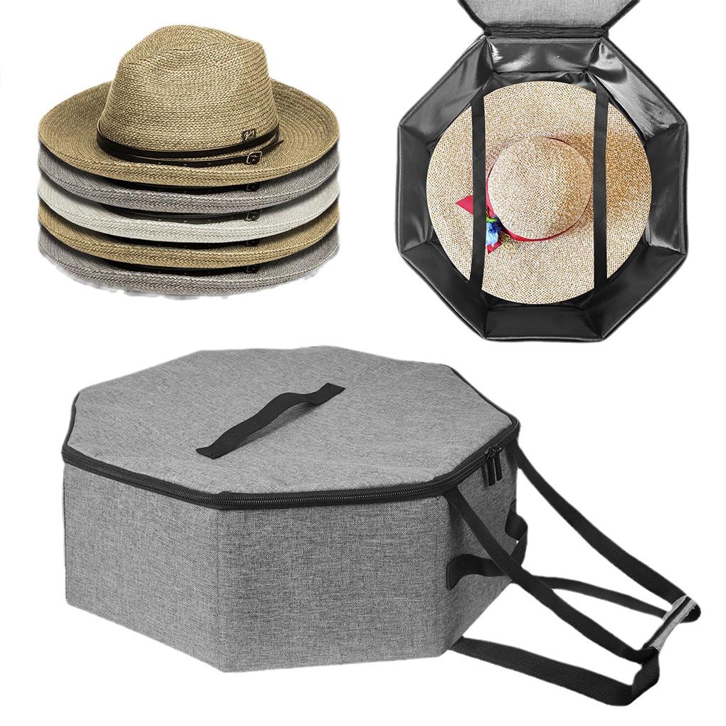 New Storage Collapsible Hat Case Hat Box for Travel Cowboy Cap Hat Organizer for Closet with Handles Hat Boxes for Men and Women