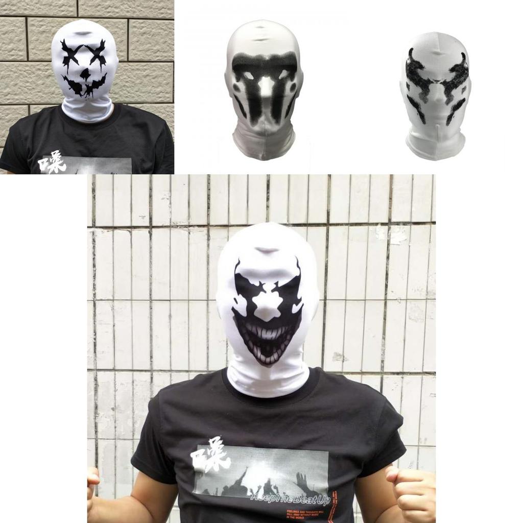 2020 Watchmen Rorschach Mask Cosplay Hooded Face Covering For All Seasons And Genders