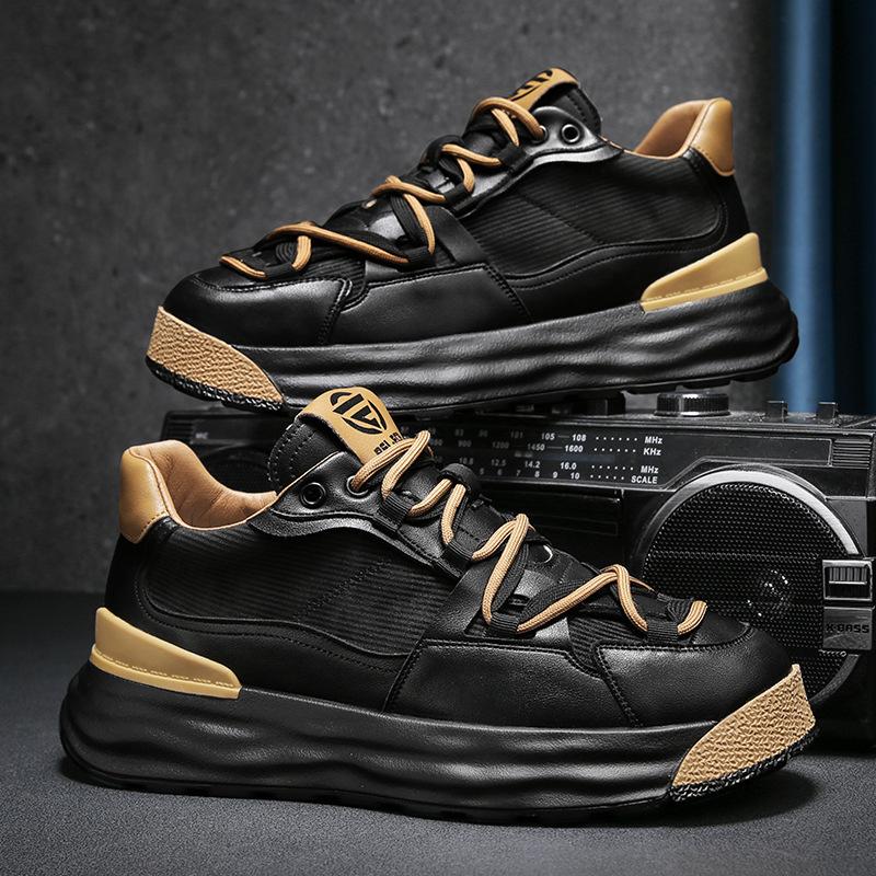 Sales Men's Shoes Summer Breathable  New Trend All-match Black Sneakers Men's Work Non-slip Shoes