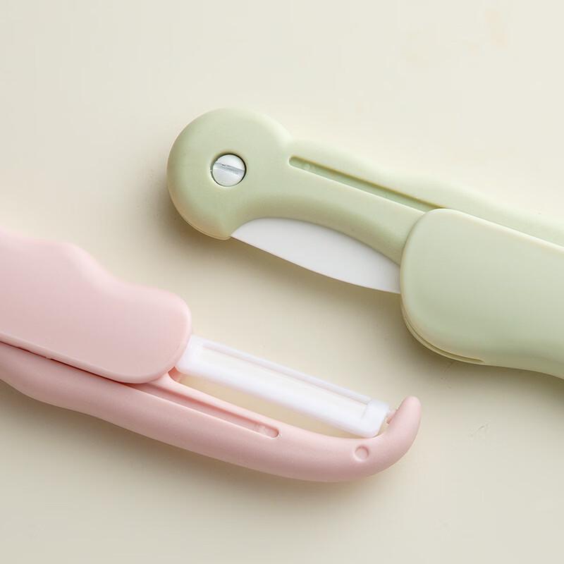 Abay Foldable Ceramic Fruit Knife with 2-in-1 Stainless Steel Peeler