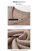Men's V-Neck 100% Pure Wool Sweater - Solid Color, Short/Long Sleeve, Cashmere Knit Base Layer for Autumn/Winter