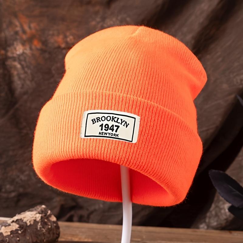 1947 Knitted Beanie Unisex Outdoor Ski Pullover Hat Fashionable Stretchy Knit Cap Trendy