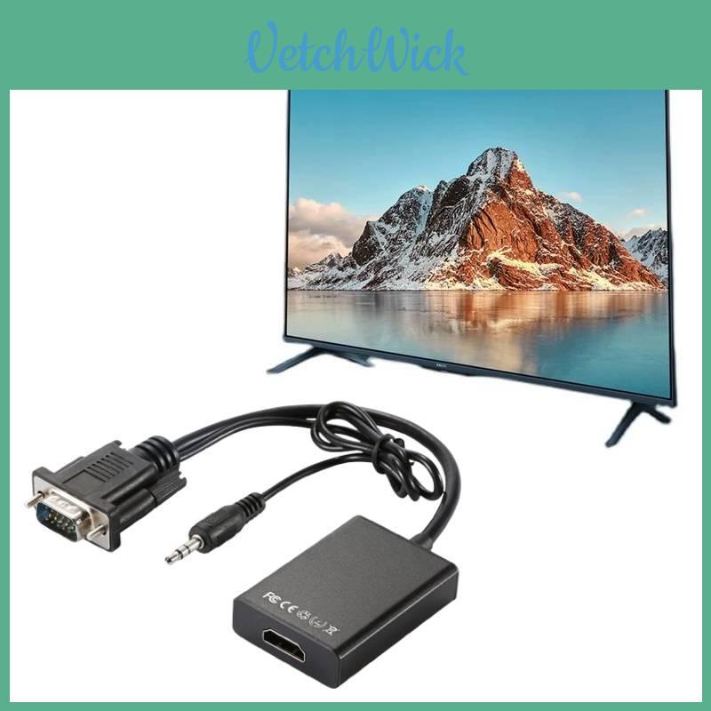 Vga To Hdmi Converter Cable Copper Core For Hdtv Monitor Pc Gaming Home Theater Setup