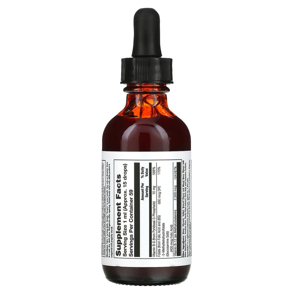 KAL, B-6 B-12 Folsäure, Natürlicher gemischter Beerengeschmack, 2 fl oz (59 ml)