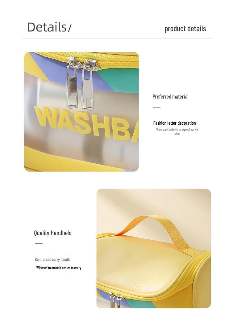 Large Capacity Waterproof Cosmetic Storage Bag and Portable Handbag