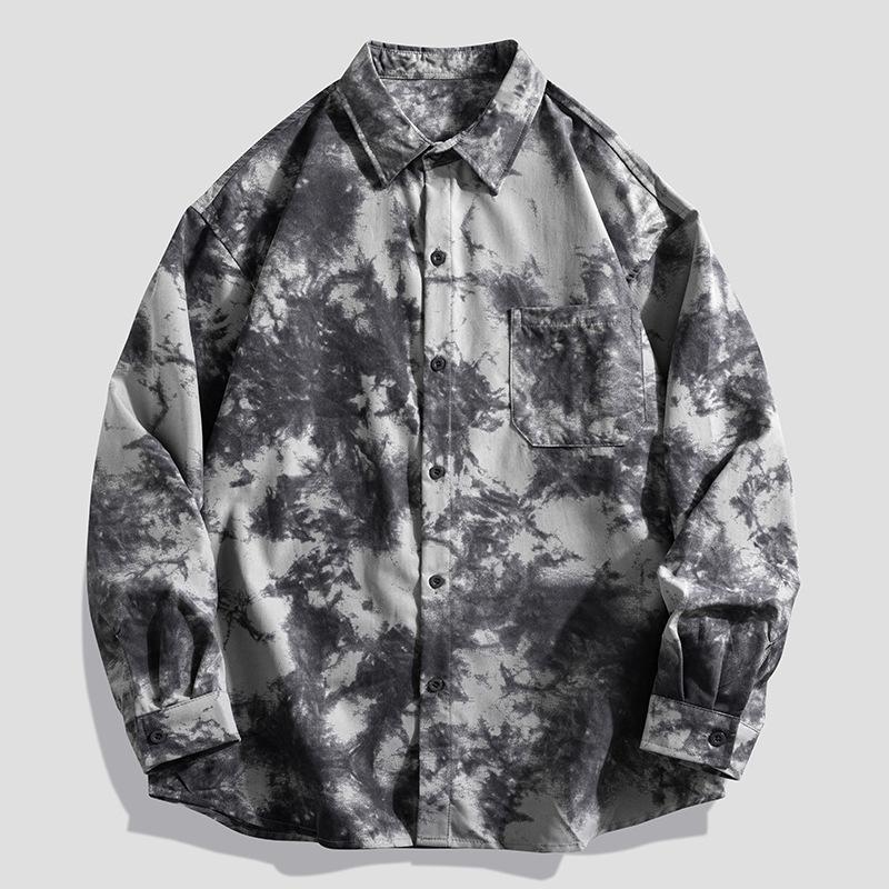Spring Shirt Men's Korean Version Loose Collared Long Sleeved Pure Cotton Shirt Couple Jacket