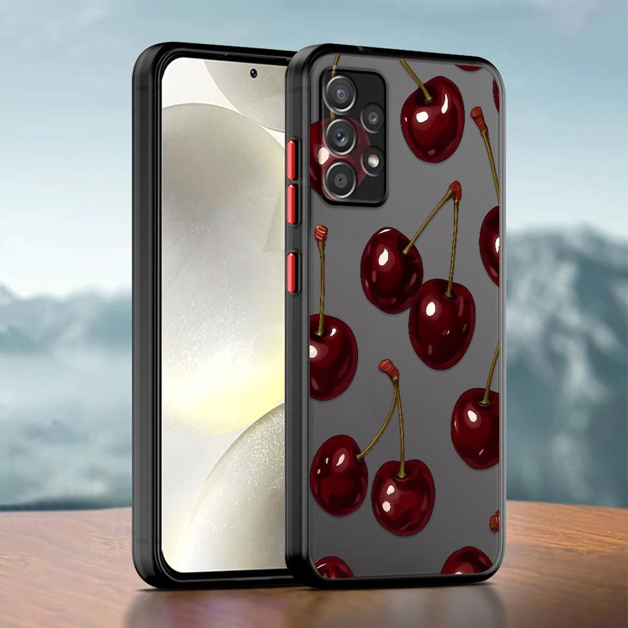 

Stylish Cherry Pattern Case for Samsung Galaxy A14 A23 A17 A52 A73 A33 A35 A52S A72 A34 A36 A56 A55 A53 A16 A15 A54 Phone Cover Galaxy A36