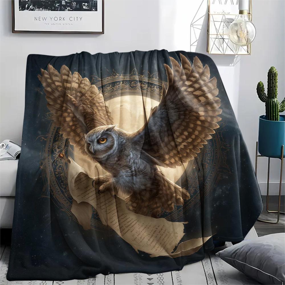 1Pc Cartoon Print Flannel Blanket, High Quality Comfortable for All Seasons, Home Decor, Warmth and Comfort, Perfect for Christmas Birthday Gift