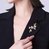 Elegant and Luxurious Plum Blossom Brooch, High-end Women's Exquisite and Fashionable Bouquet Brooch, Niche Design Sense Brooch