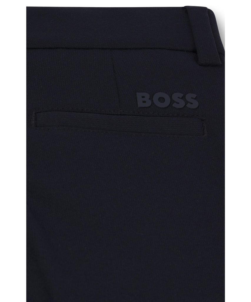 BOSS Suit Stretch Fabric with Signature Size Dark Blue Kids' Pants, Details, 150,