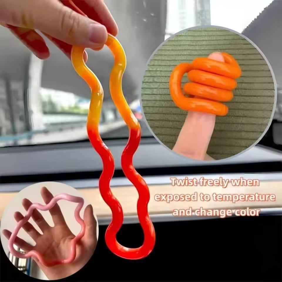Thermochromic Twist Tangle Toy Attention Training Stress Relief Creative DIY Assembly Prank Props Desktop Decoration Stress Relief Gift Present