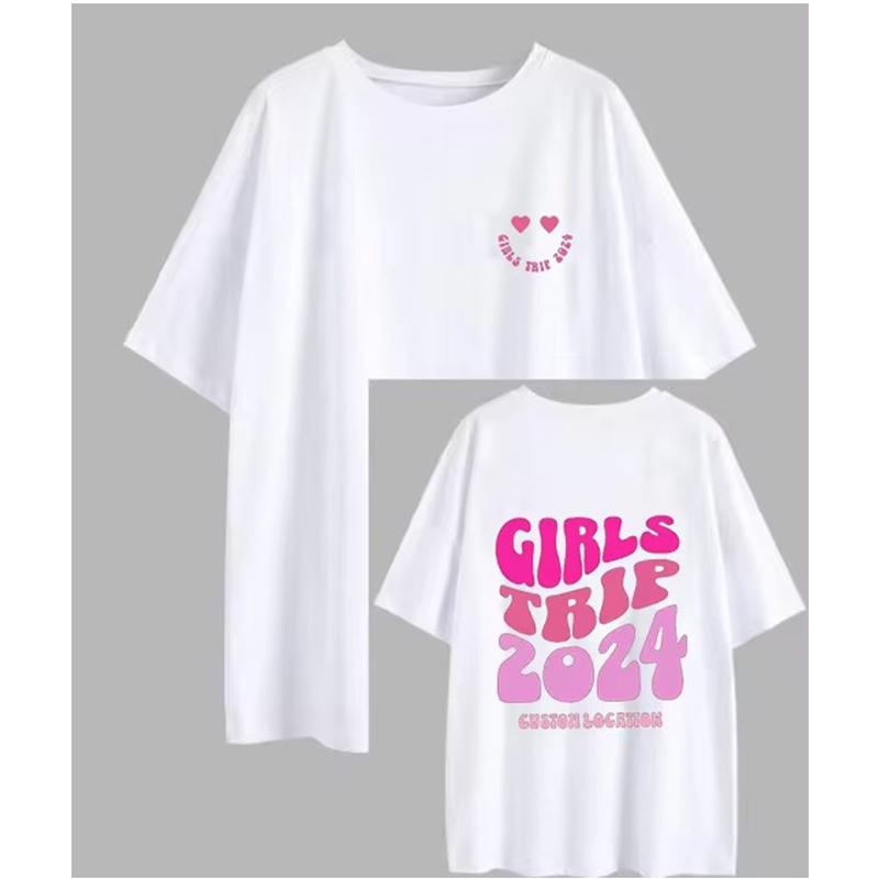 GIRL TRIP 2024 SUnisex top T-shirt Amazon fashion sports short-sleeved T-shirt