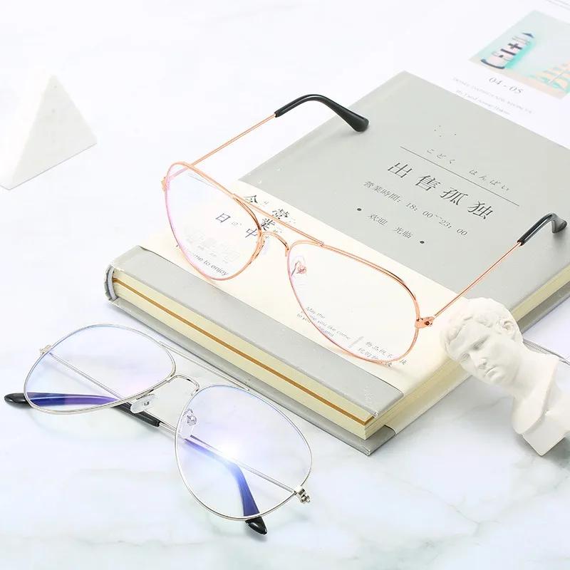 Men Blue Light Blocking Glasses Square Eye Protect Video Eyeglasses Aviator Computer Anti Glare Men Women Pilot Eyewear